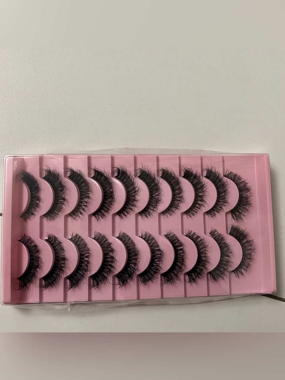 False Eyelashes 10-Pair Set - Black Wispy Lashes